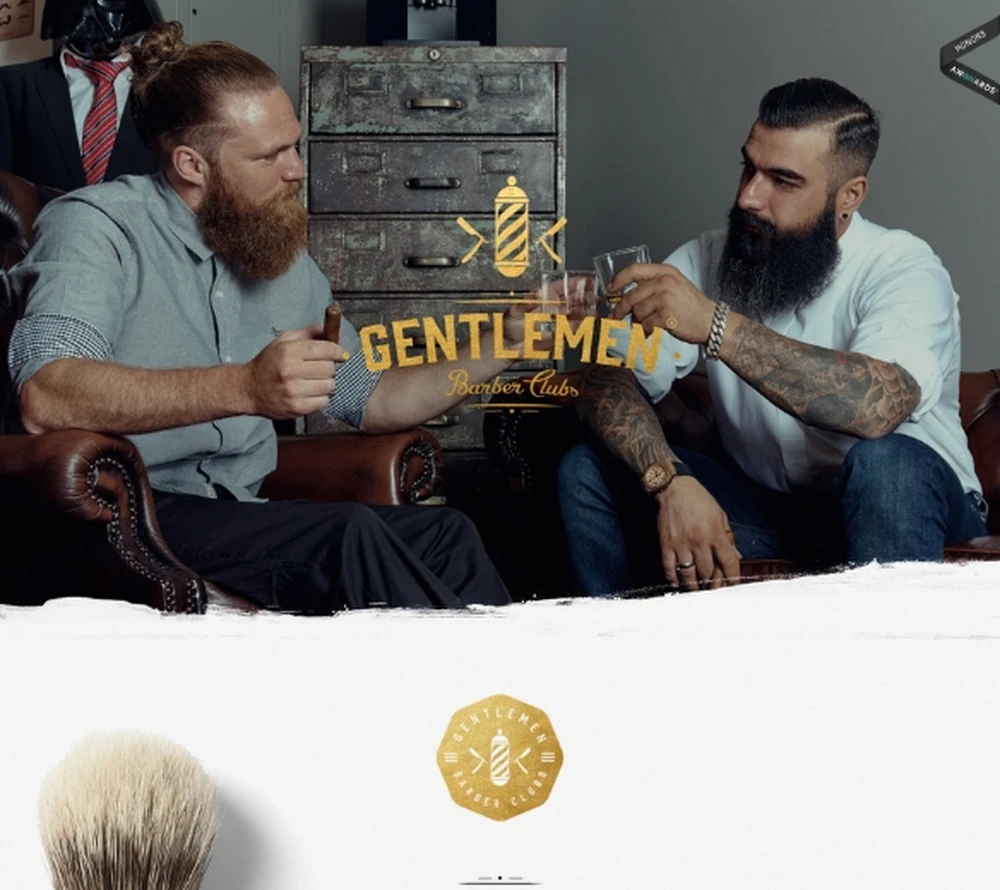 Gentlemen Barber Club — website preview